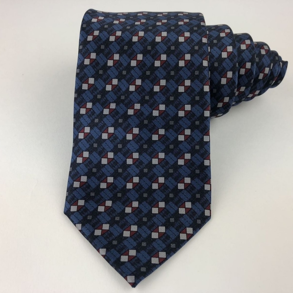 Brioni Silk Tie Geometric Pattern Multi-Color New - Picture 2 of 4